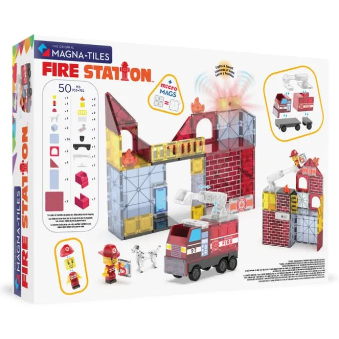 Magna-Tiles | Feuerwehr mit Ton und Licht, 50 Stk.