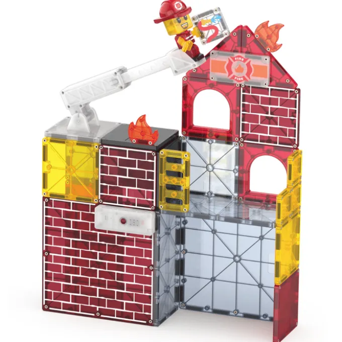 Magna-Tiles | Feuerwehr mit Ton und Licht, 50 Stk.