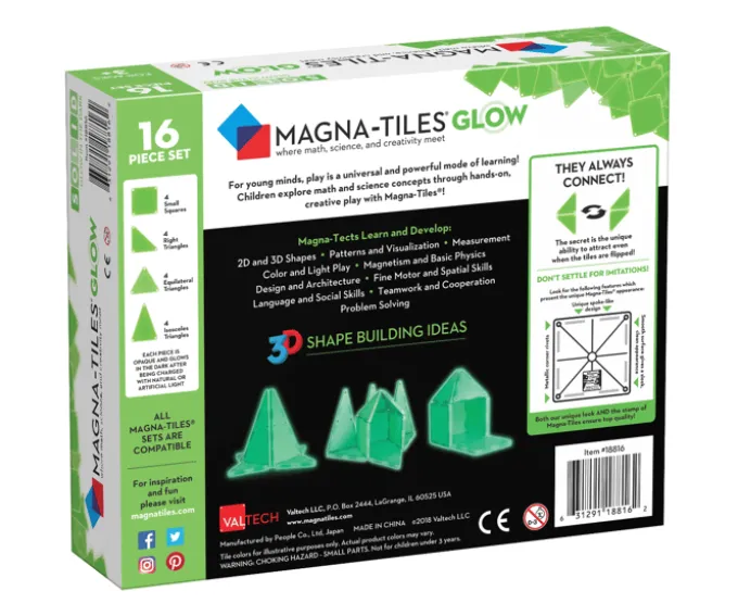 Magna-Tiles Glow in the Dark - 16 Stk.