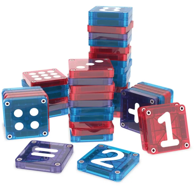 Magna-Tiles | microMAGS Learn Numbers, 56 Stk