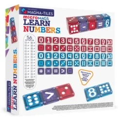 Magna-Tiles | microMAGS Learn Numbers, 56 Stk