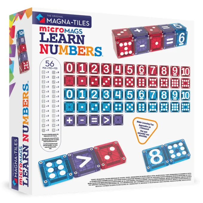 Magna-Tiles | microMAGS Learn Numbers, 56 Stk