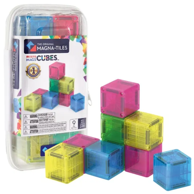 Magna-Tiles | microMAGS Würfel, 9 Stk.