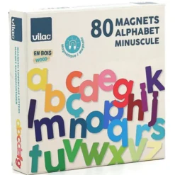 Magnetbuchstaben aus Holz – Klein, 80 Teile