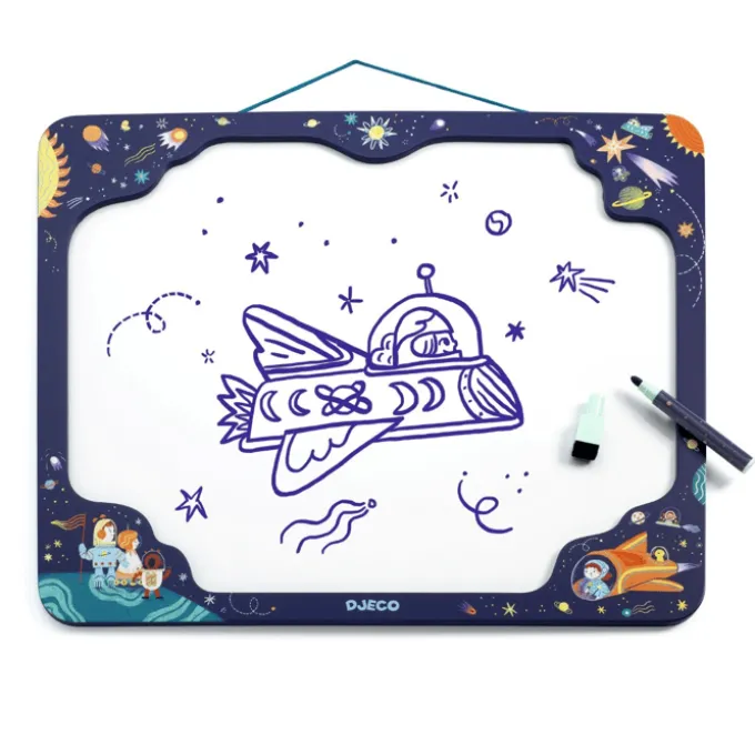 Magnetische Pinnwand mit Whiteboard – Weltraum