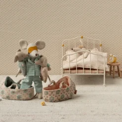 Maileg - Babymaus in Tragetasche - Blau