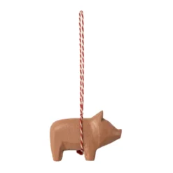 Maileg - Holzornament, Schwein - H: 5 cm