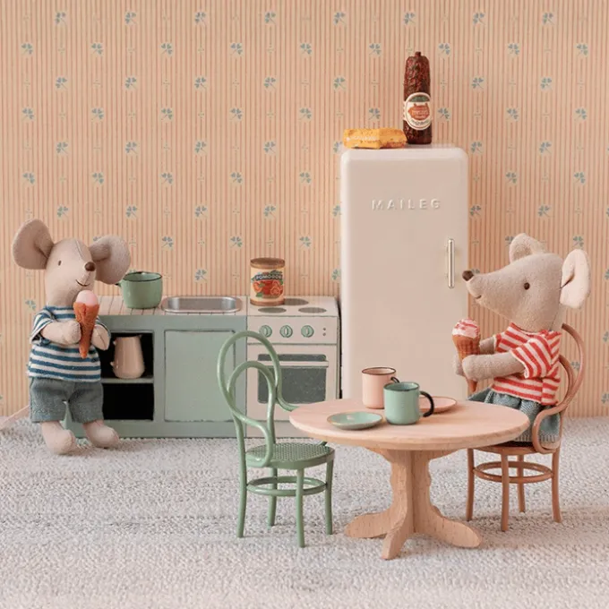 Maileg - Kühlschrank, Maus - Creme