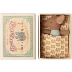 Maileg - Schläfrige Babymaus in Matchbox - Blau