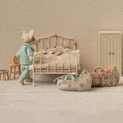 Maileg - Vintage Bett, Maus - Cremefarben