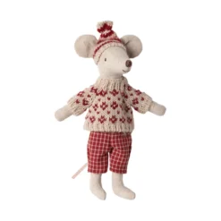 Maileg - Wintermaus mit Skiset, Mama - Rot