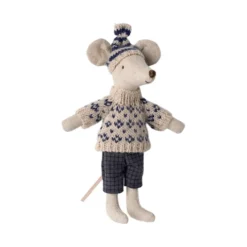 Maileg - Wintermaus mit Skiset, Papa - Blau