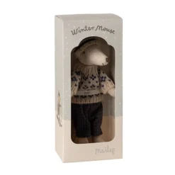 Maileg - Wintermaus mit Skiset, Papa - Blau