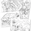 Malbuch - Dinosaurier (36 Seiten)