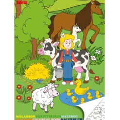 Malbuch mit Bauernhofleben, 36 Seiten