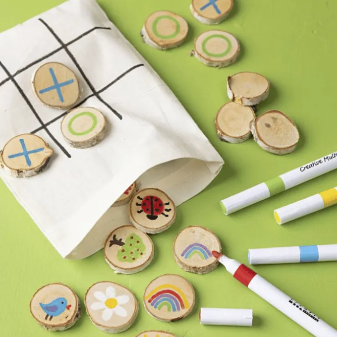 Male selbst – Memo-Spiel + Tic-Tac-Toe
