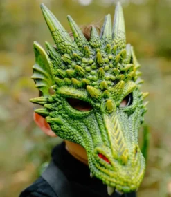 Maske Drache - grün