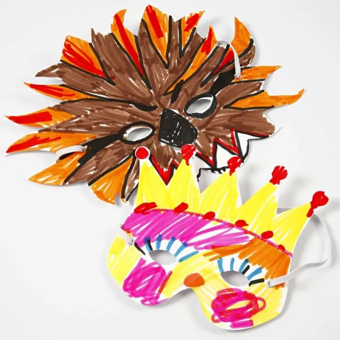 Masken aus Pappe - 5 Stk.