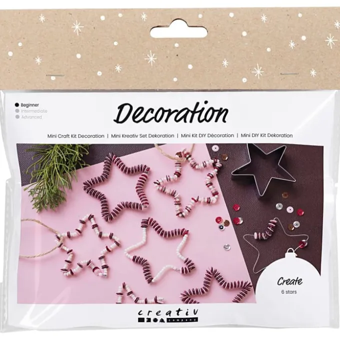 Mini Kreativset - Sterne mit Perlen & Pailletten