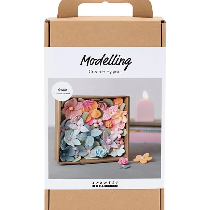 Modellier-Set - Pastellblumen aus Silk Clay