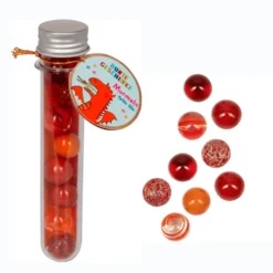 Murmeln im Glas - Roter Drache, 9 Stk.