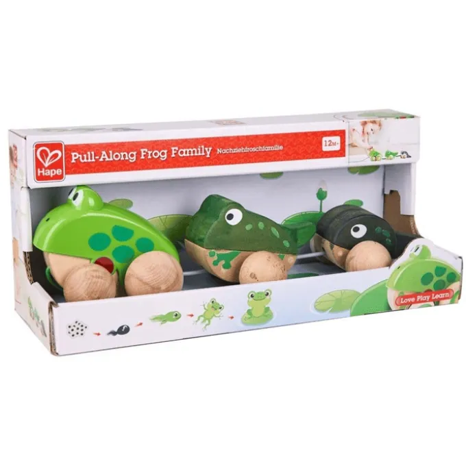 Nachziehspielzeug - Froschfamilie
