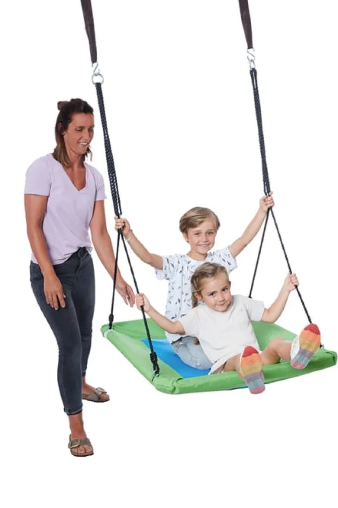Nestschaukel, 102 x 76 cm - blau/grün