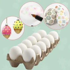 Ostereier - Plastik, 6 cm, 12 Stk.