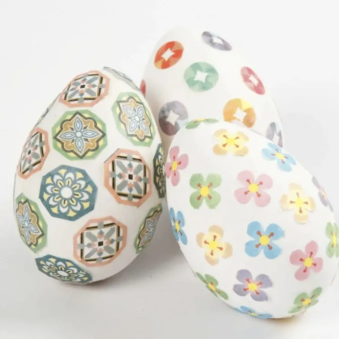 Ostereier - Plastik, 6 cm, 12 Stk.