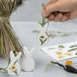 Osterhase aus Keramik, 3 Stk