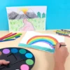 Palette mit Pinsel & Wasserfarben, 12 Stk.