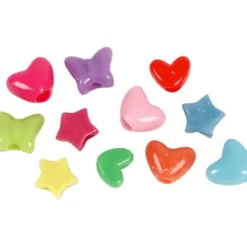 Perlen aus Kunststoff - Mix bunt, 65 g