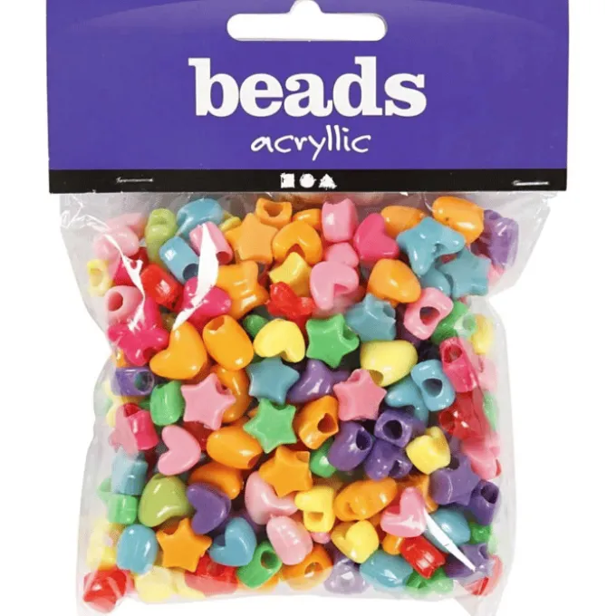 Perlen aus Kunststoff - Mix bunt, 65 g
