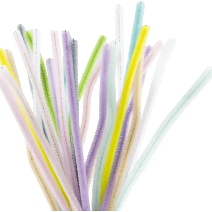 Pfeifenreiniger pastell, 6 mm - 25 Stk.