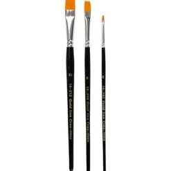 Pinsel Gold Line - flach, 3 Stk.