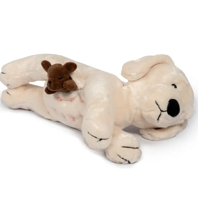 Plüschhund mit zwei Welpen