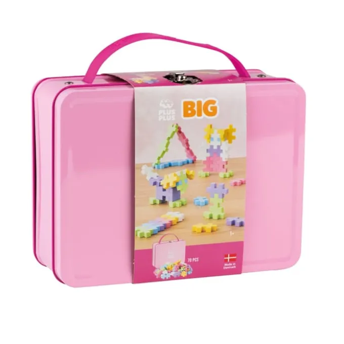 Plus-Plus BIG Pastell - Metallkoffer, 70 Stk.