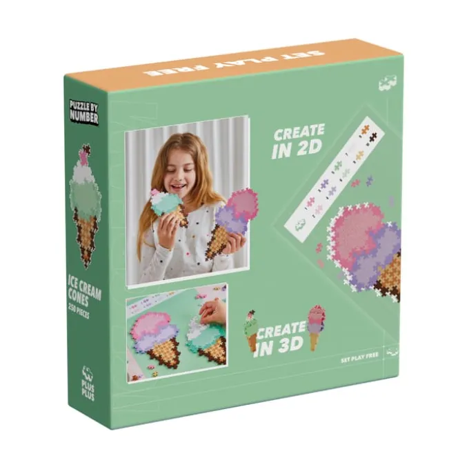Plus-Plus - Puzzle by Number, Eiswaffeln, 250 Stk