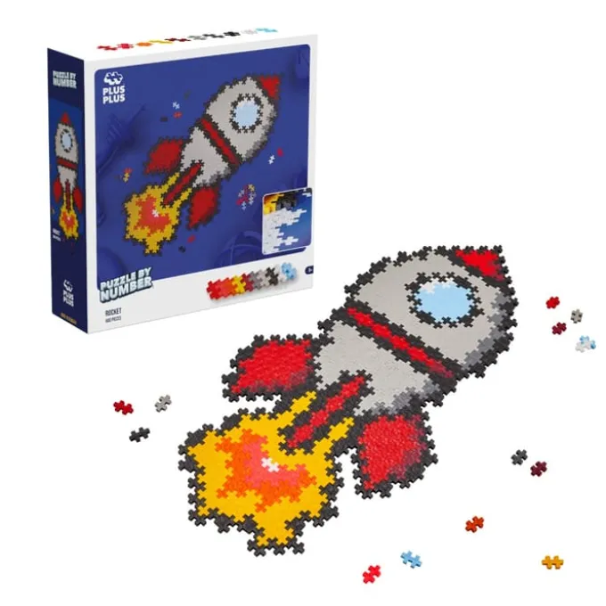 Plus-Plus - Puzzle by Number - Rakete, 500 Stk.