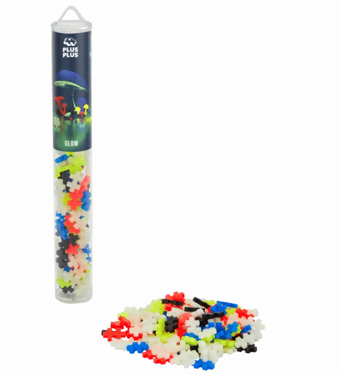 Plus-Plus Tube - Glow Mix, 100 Stk.