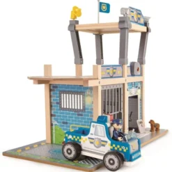Polizeistation aus Holz m. 13 Teilen