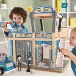 Polizeistation aus Holz m. 13 Teilen