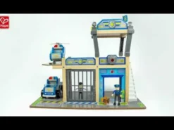 Polizeistation aus Holz m. 13 Teilen