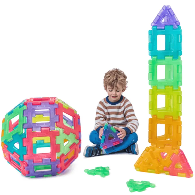Polydron Large - Transparent, 60 Teile