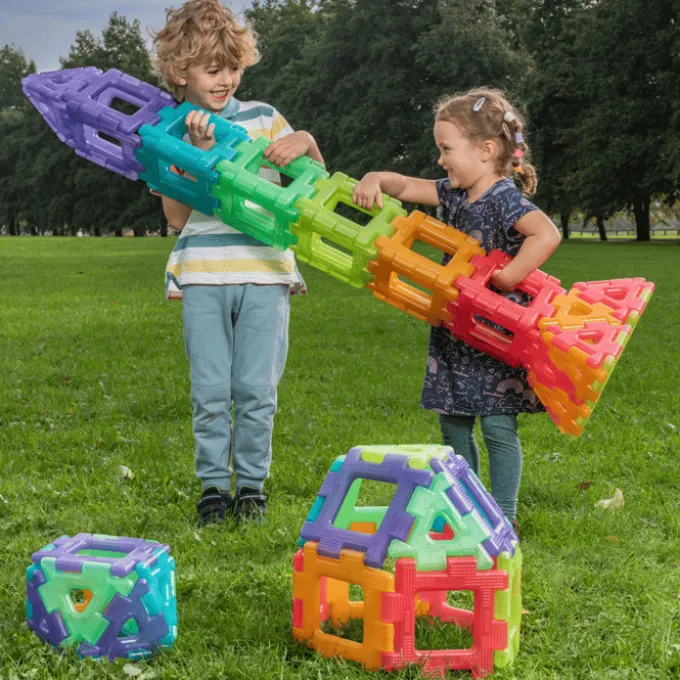 Polydron Large - Transparent, 60 Teile