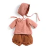 Pomea Puppenkleidung – Set mit Haube, Pfirsich