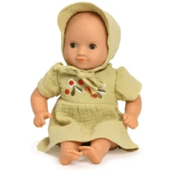 Pomea Puppenkleidung - Sommerkleid mit Häubchen