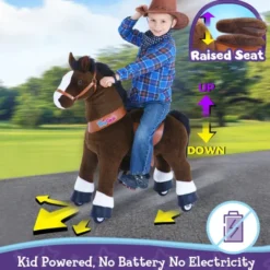 PonyCycle - Pferd, dunkelbraun, Blesse weiß, klein