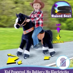 PonyCycle Pferd - medium, schwarz