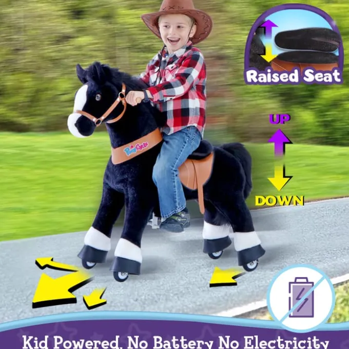 PonyCycle Pferd - medium, schwarz